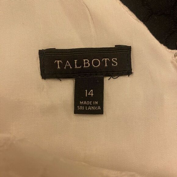 Talbots Black‎ and White Textured Sleeveless Cocktail Formal Party Dress NWT - Picture 11 of 15